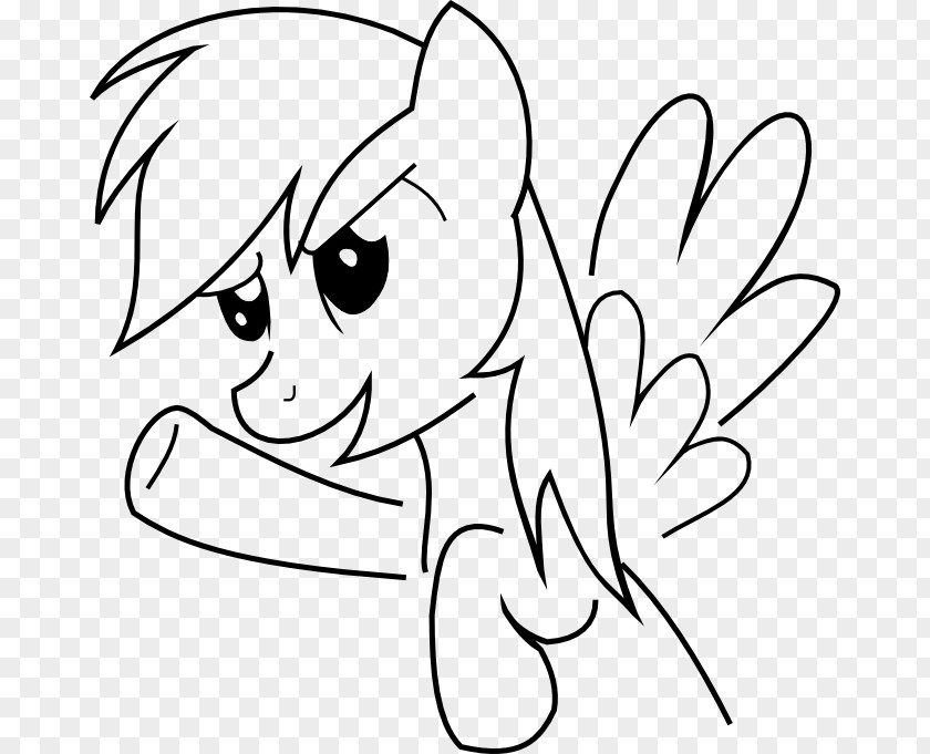 Pony Stencil Rainbow Dash Drawing My Little PNG