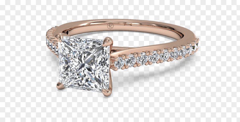 Princess Cut Earring Engagement Ring Jewellery Ritani PNG