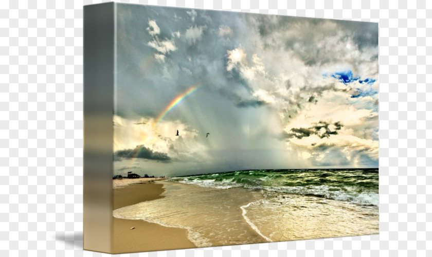 Sea Shore Wind Wave Painting Image PNG