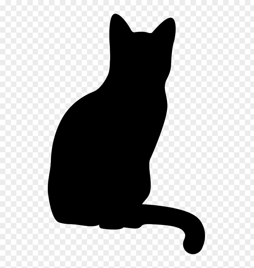Cat Black Domestic Short-haired Whiskers Sticker PNG
