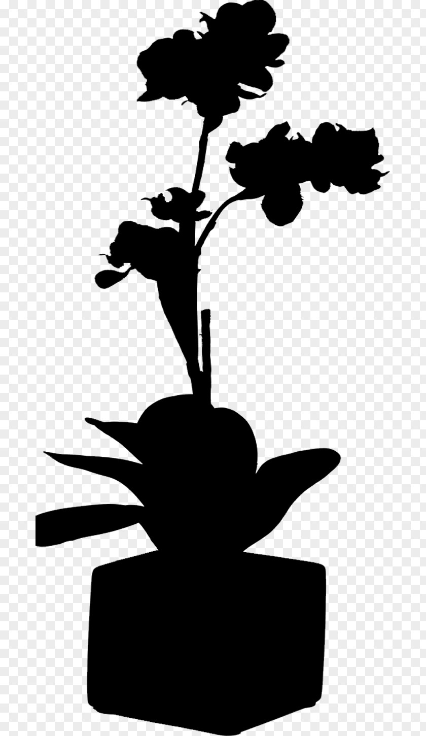 Clip Art Silhouette Flower Leaf Branching PNG