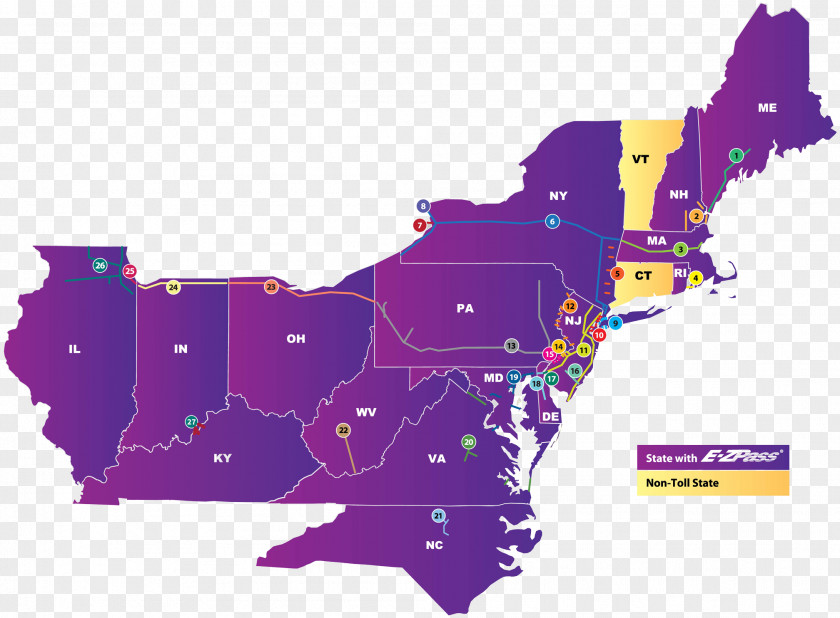 Us Maps With States And Cities Highways E-ZPass Fort Bend County Toll Road Authority New Jersey PNG