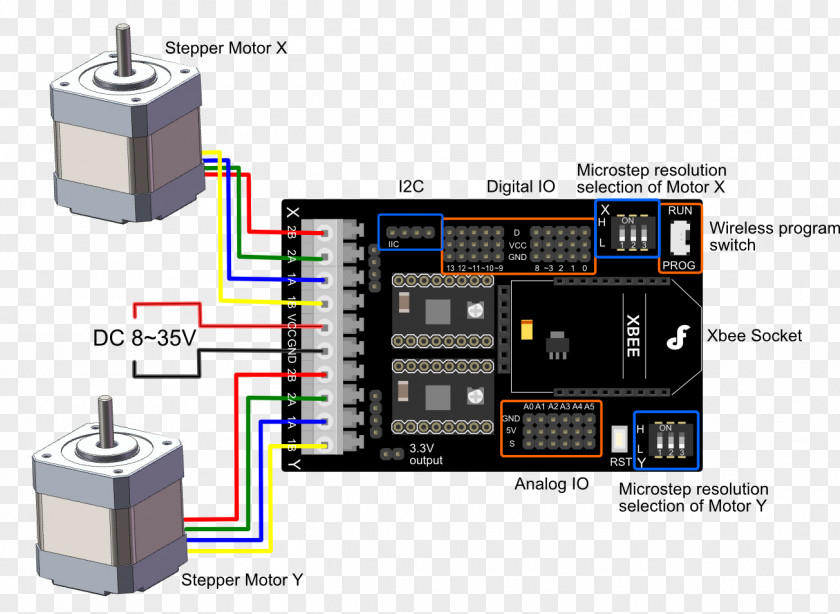 Electronic Product Stepper Motor Arduino Controller Electric Wiring Diagram PNG