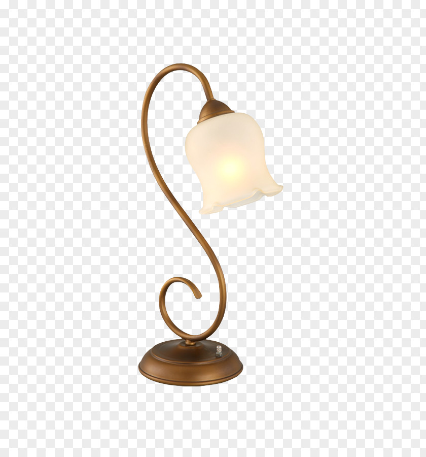 European Style Retro Flower Table Lamp Download PNG