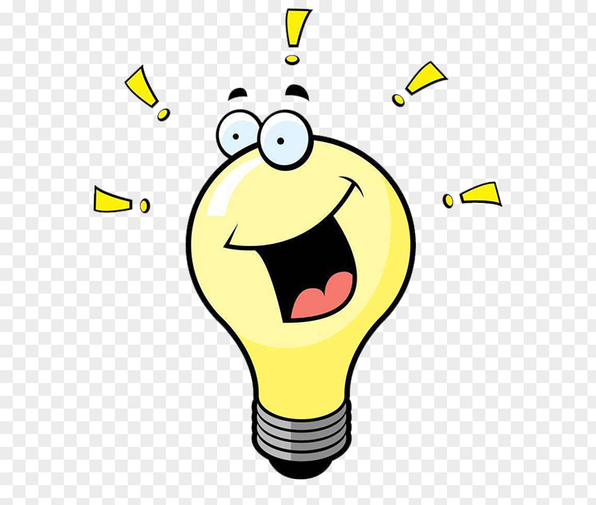 Yellow Light Bulb Cartoon Characters Incandescent Electric Clip Art PNG