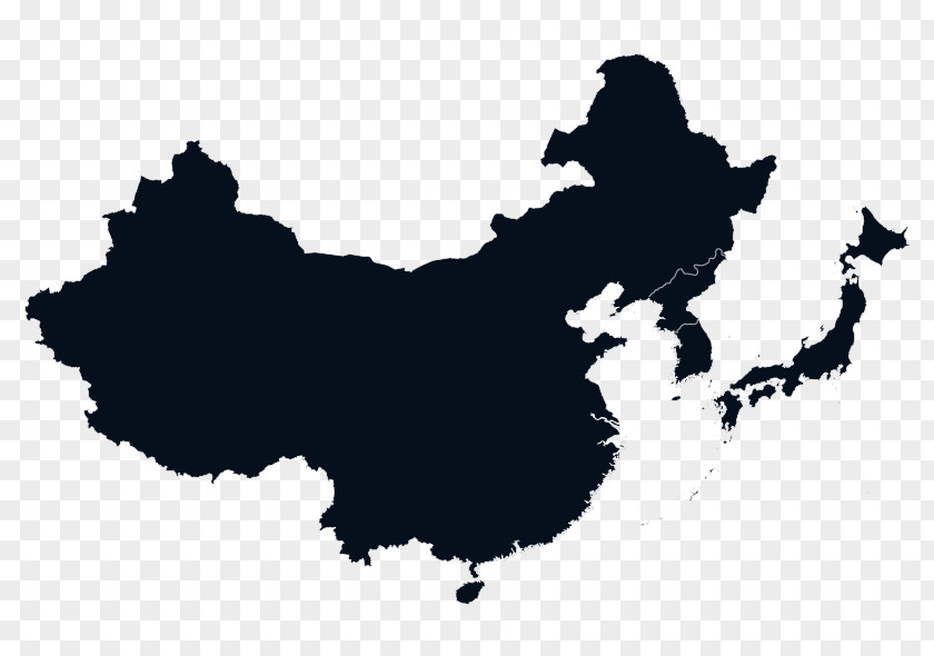 Asia China Vector Map PNG