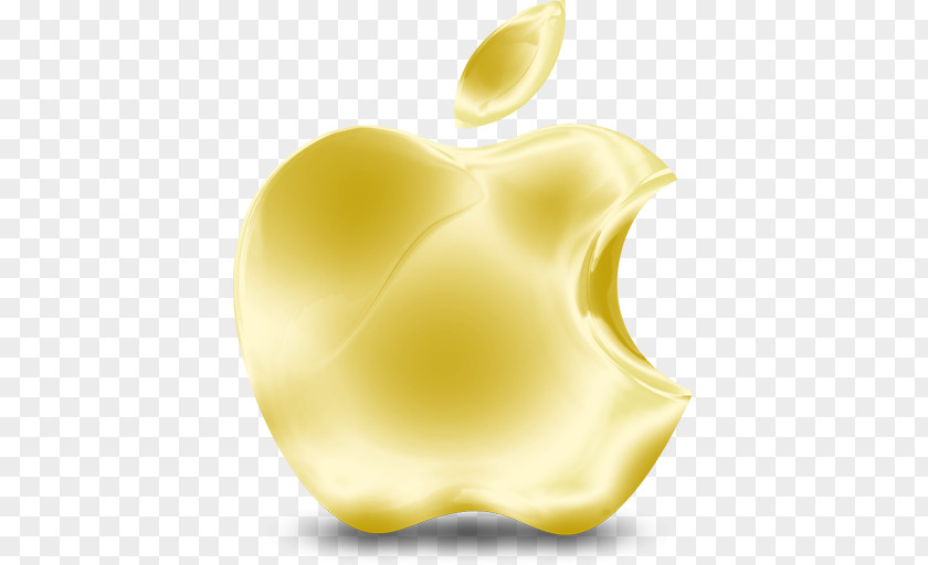 Fruity Vector Apple Gold PNG
