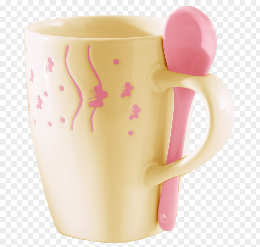 Pink Cup Coffee Mug Table-glass PNG