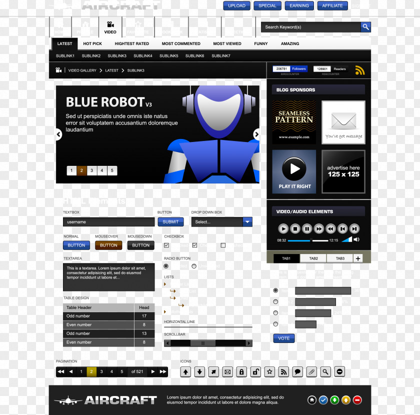 Vector Web Design Page PNG