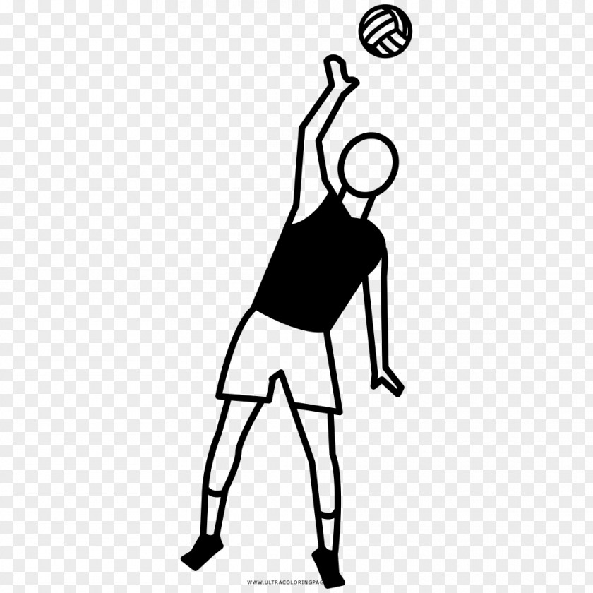 Volleyball Drawing Coloring Book PNG