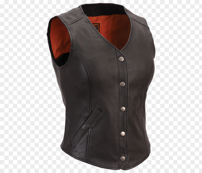 Biker Vest Gilets Leather Jacket Clothing Zipper PNG