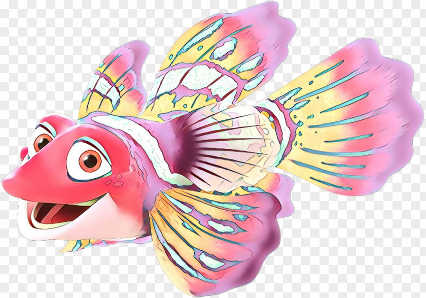 Fictional Character Fashion Accessory Pink Animal Figure Fish Wing PNG