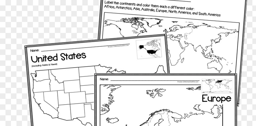 United States World Map Blank PNG