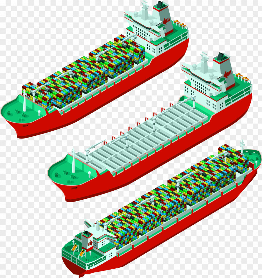 Vector Freight Transportation Freighter Ship Cargo Transport PNG