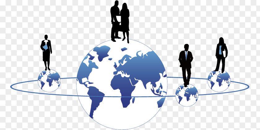 Financial Business People Silhouettes Old World Map Wall Decal PNG