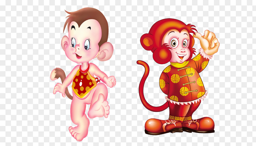 Monkey Festival Chinese New Year Happiness Zodiac PNG