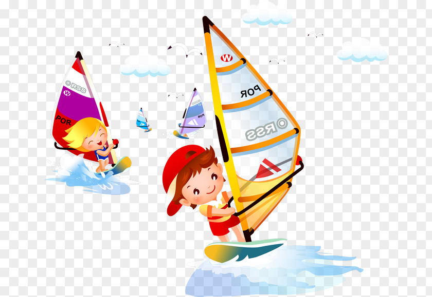 Sailing Child Wallpaper PNG