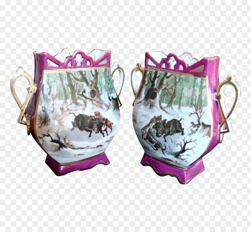 Hand-painted Dog Handbag PNG