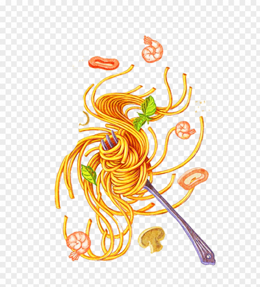 Bacardi Watercolor Pasta European Cuisine Noodle Food PNG