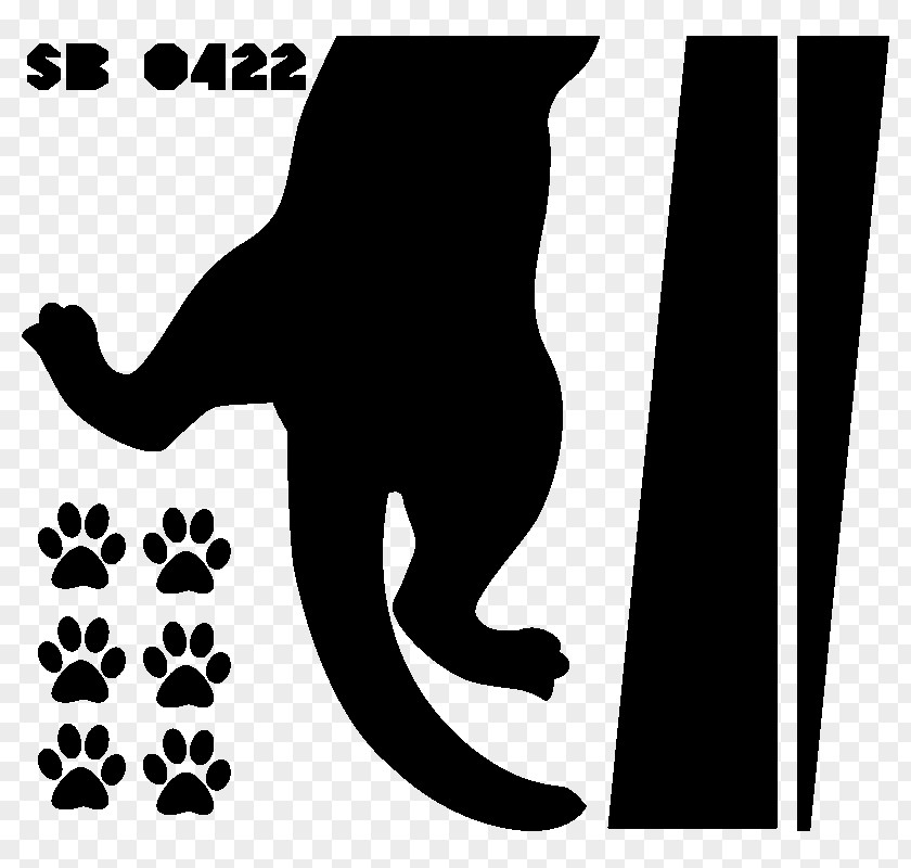 Cat Black Paw Sticker PNG