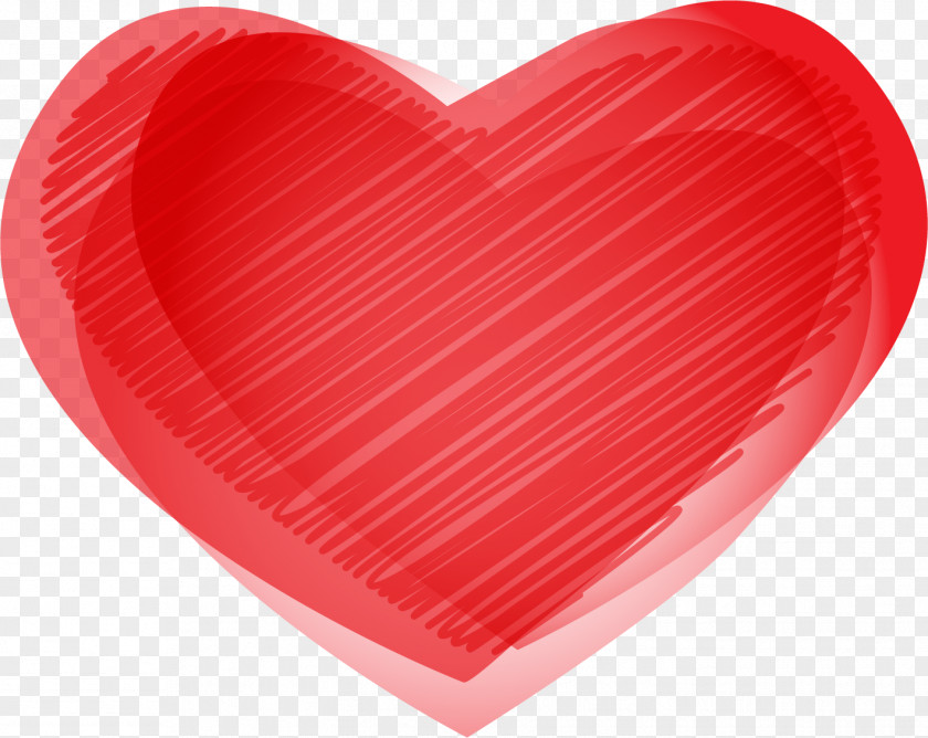 Hand Drawn Vector Love Red Pencil PNG