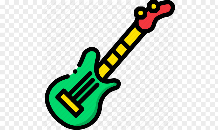 Cartoon Guitar Electric Icon PNG