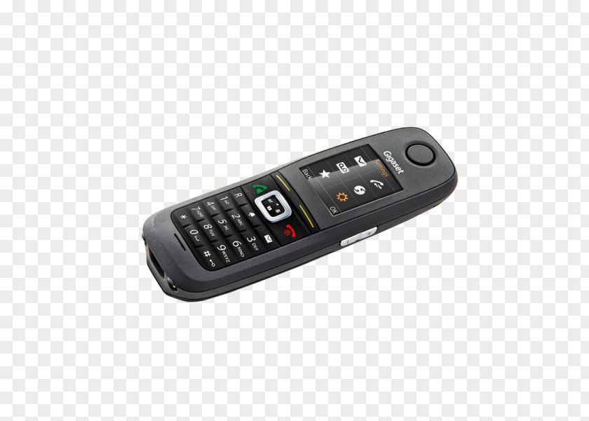 Digital Enhanced Cordless Telecommunications Telephone DECT Handset Gigaset R650H Pro Black Communications PNG