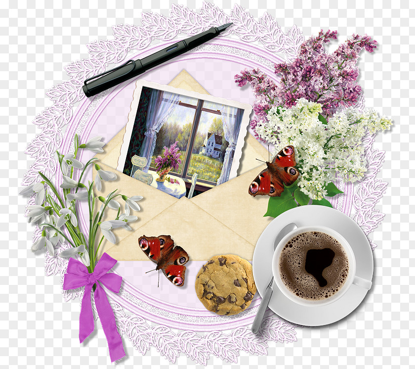 Lilac Flower Floral Design Food Biscuits PNG