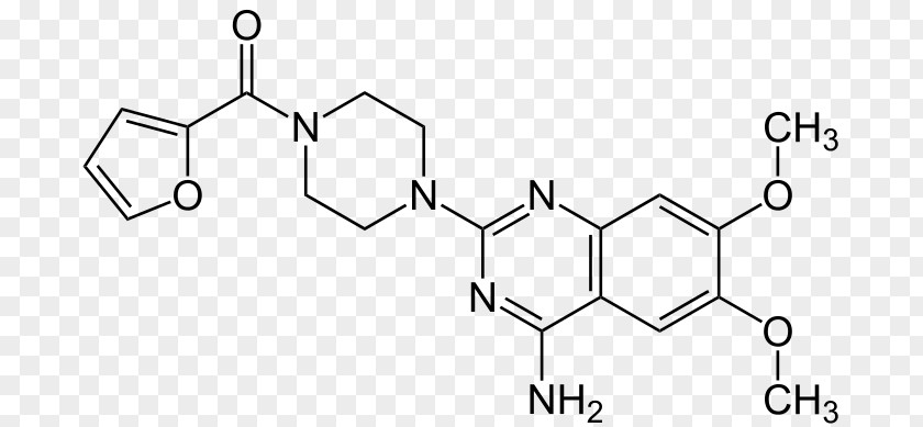 Prazosin Hypertension Pharmaceutical Drug Benign Prostatic Hyperplasia Structure PNG