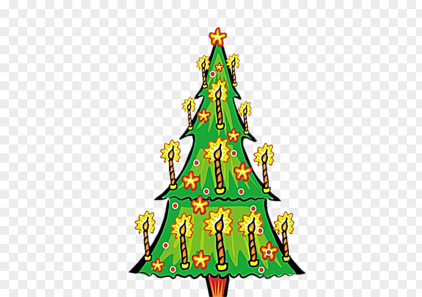 Christmas Tree Candle Clip Art PNG