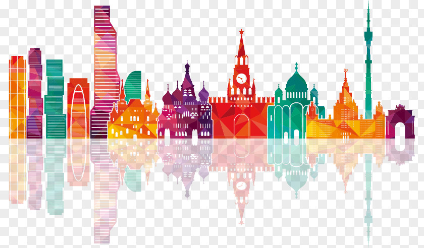 Colorful City Building Free Vector Euclidean Skyline PNG