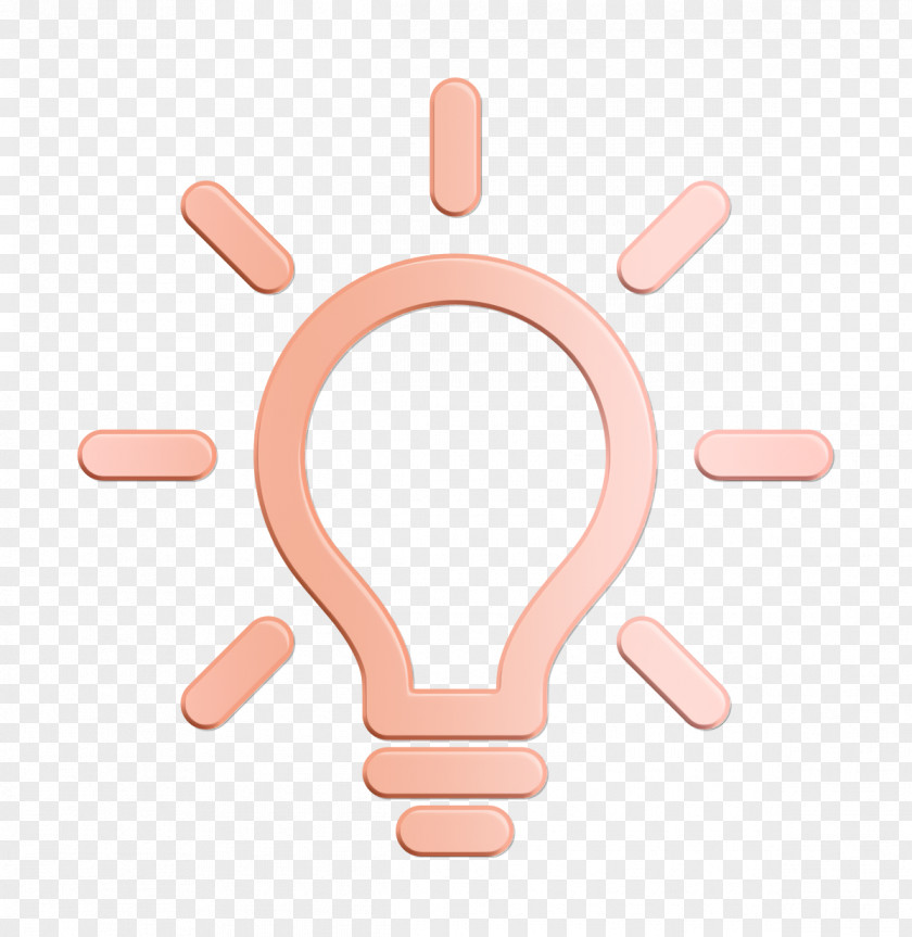 Gesture Peach Idea Icon Minimal Universal Theme Light Bulb PNG
