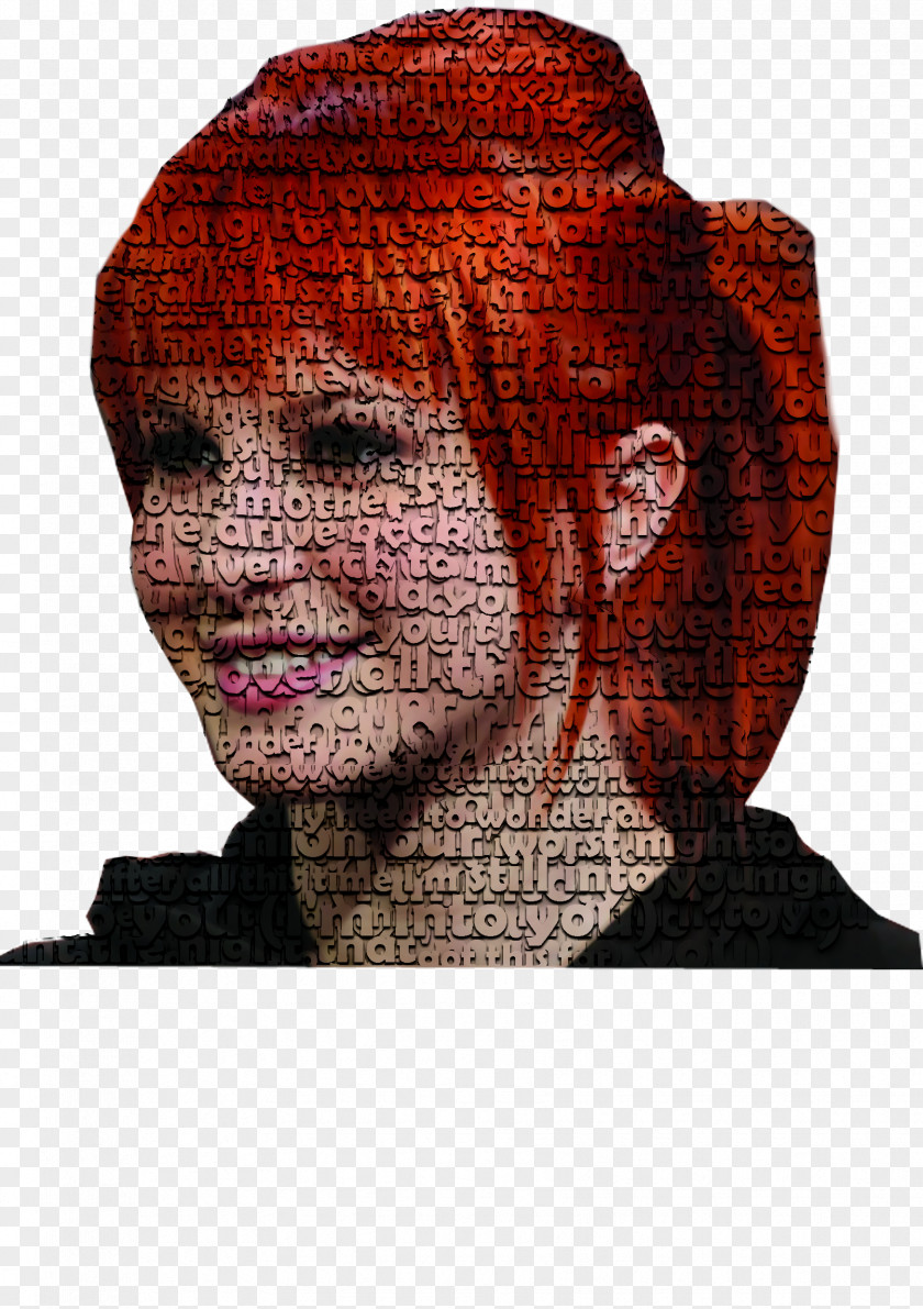 Hayley Williams Headgear Maroon Hair Neck Pattern PNG