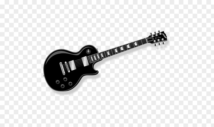 Black Folk Guitar Electric And White Clip Art PNG