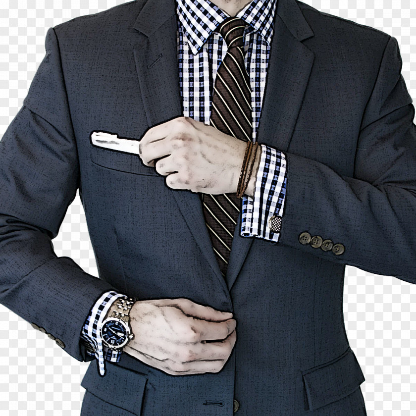 Blazer Necktie Dress Shirt Outerwear Button PNG