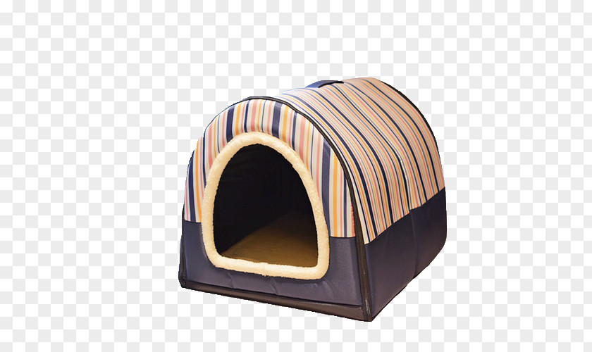 Striped Tent Cat Nest Golden Retriever Labrador Doghouse Pet PNG