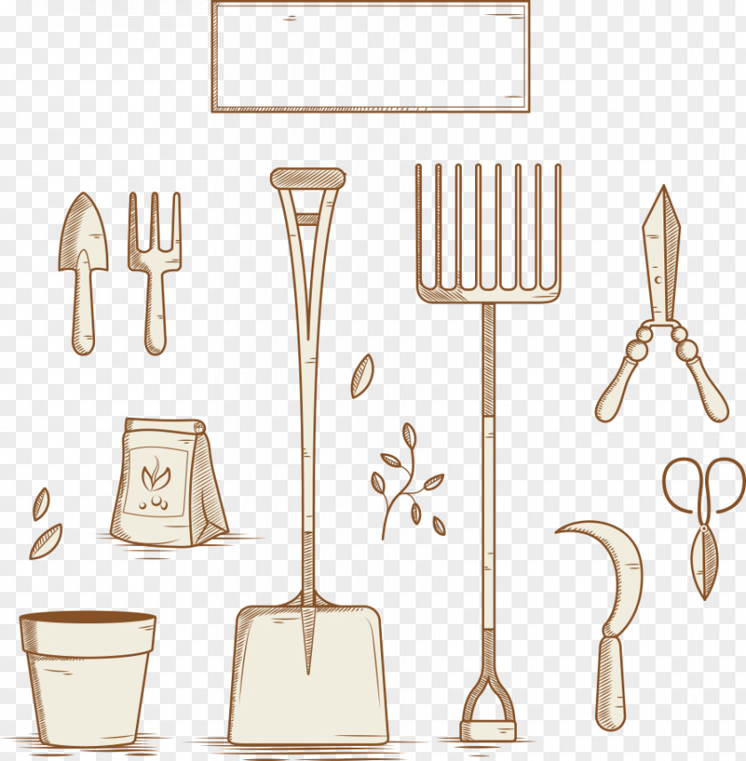 Vector Shovel And Bucket Garden Tool Euclidean Gardening PNG