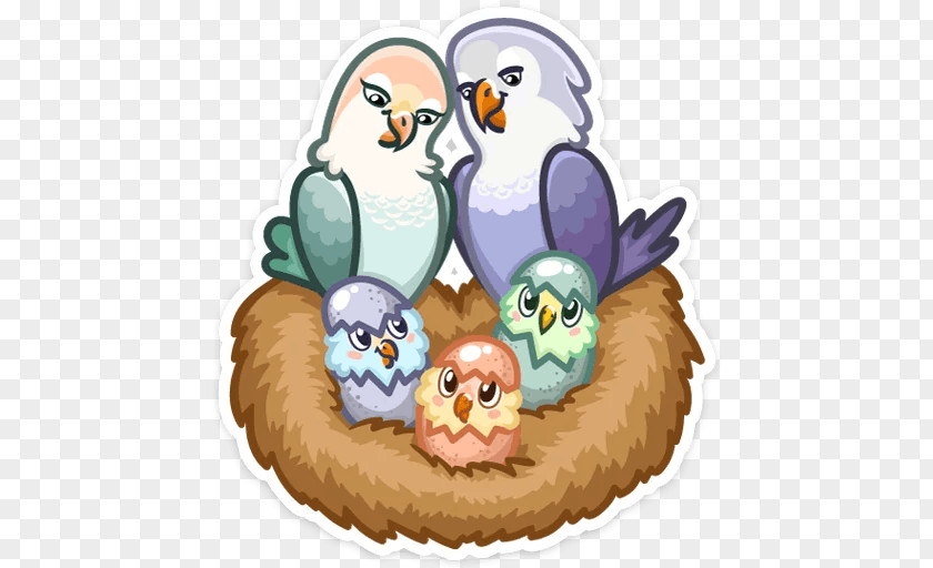 Lovebird Sticker Telegram VK Parakeet PNG
