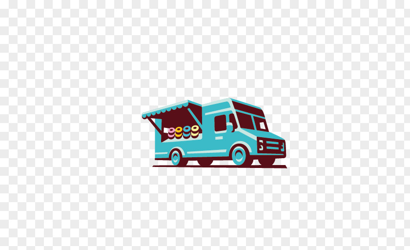 Blue Truck Doughnut Food PNG