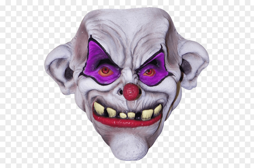 Mask Clown Evil Face Halloween PNG