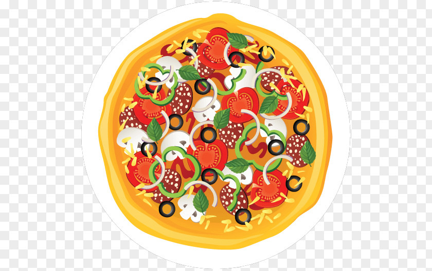 Pizza Italian Cuisine Vector Graphics Illustration PNG