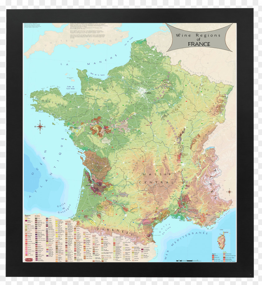 France Map Provence Wine Napa Valley AVA Common Grape Vine PNG