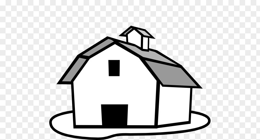 Farm Home Cliparts Black And White Barn Farmer Farmhouse Clip Art PNG