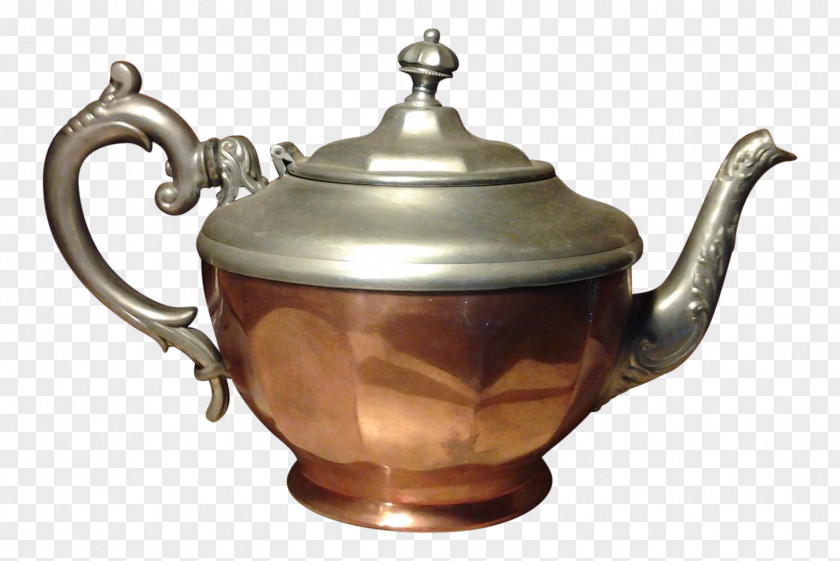 Teapot Copper Manning, Bowman & Co. Pewter Kettle PNG
