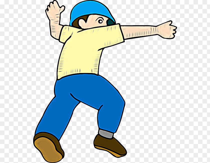 Cartoon Throwing A Ball Arm Solid Swing+hit Construction Worker PNG