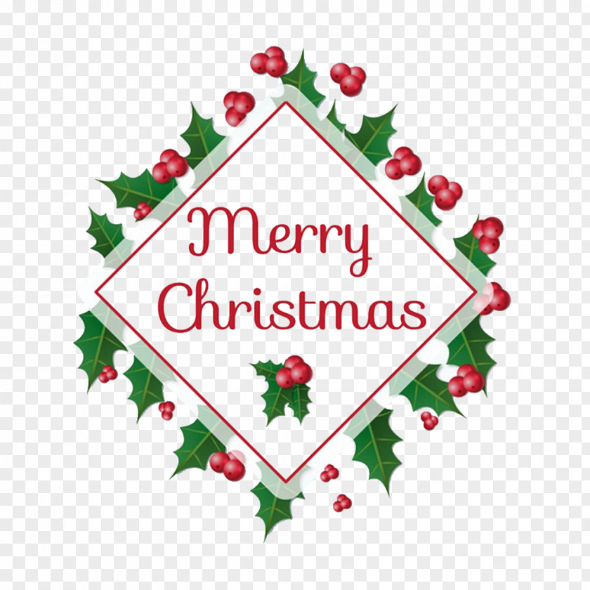 Merry Christmas Tree Card Greeting Gift PNG
