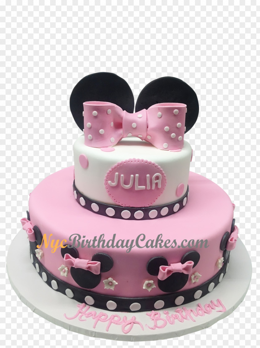 Minnie Mouse Birthday Cake Frosting & Icing Torte PNG