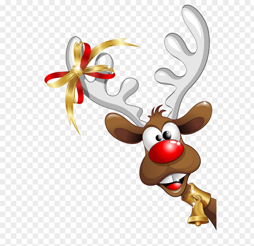 Christmas Reindeer Santa Claus Humour Clip Art PNG