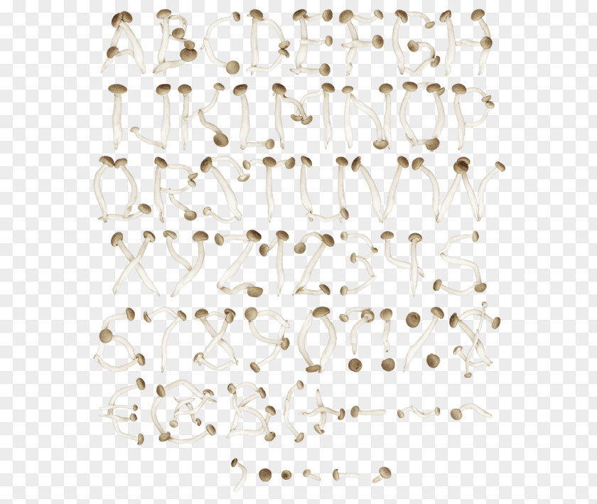 Mushroom Alphabet Letter Font PNG