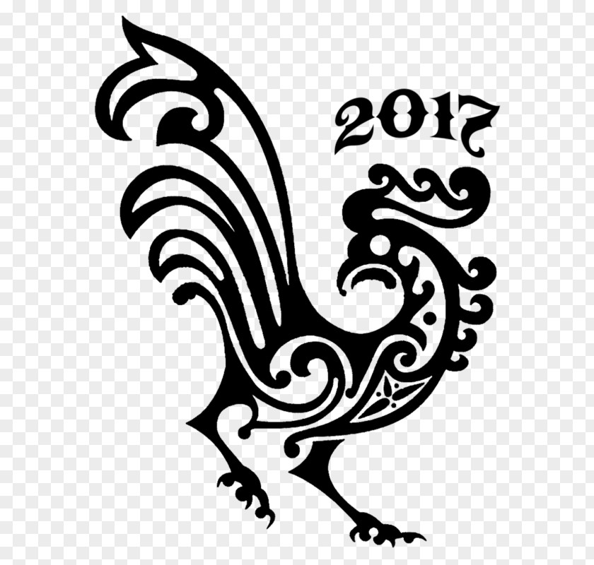 Rooster Drawing Chinese Zodiac Calendar PNG